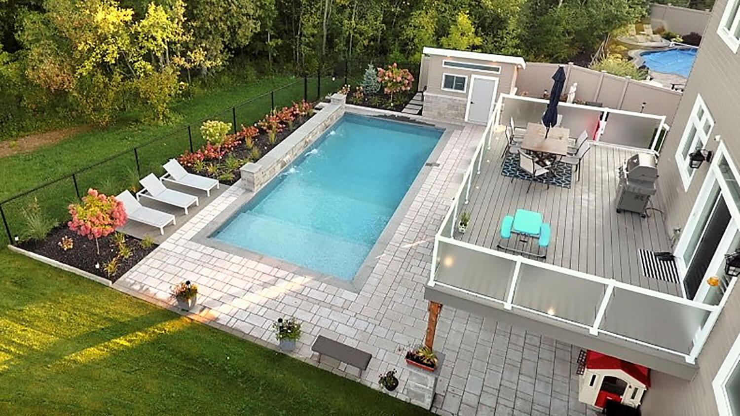 Beautiful modern pool and landscape design