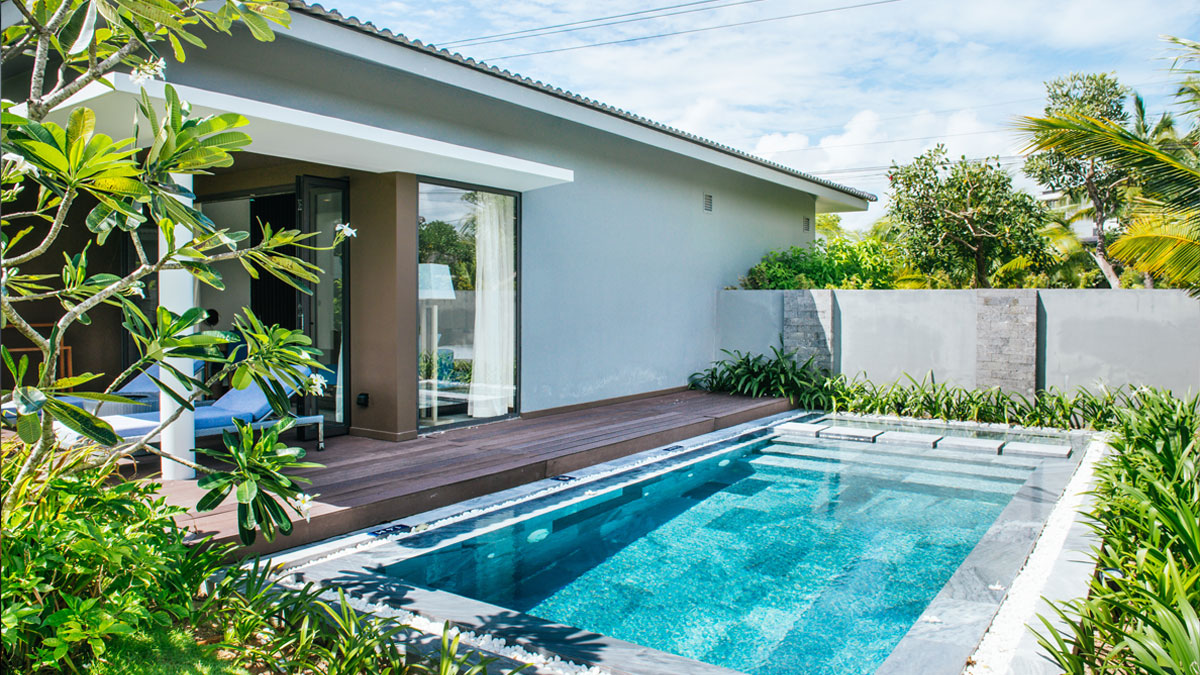 A Nice Side Pool beside the home on a nice summer day